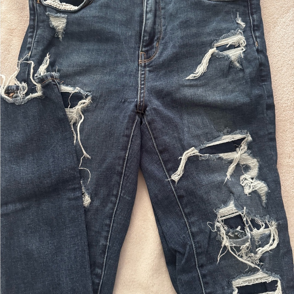 American Eagle Outfitters dark indigo denim jeans skinny